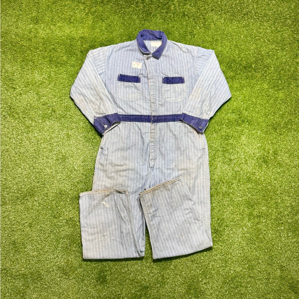 Vintage Denim Coveralls Overalls Men’s Size 46 Coverall MFG Co. Blue